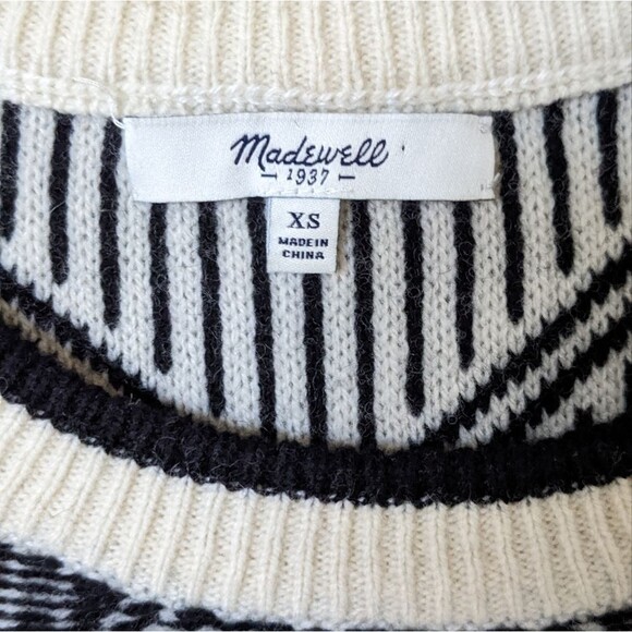 Madewell Merino Wool Diamond Flip Sweater - Picture 5 of 6